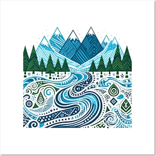 Tribal Mountains Pacific Northwest Posters and Art